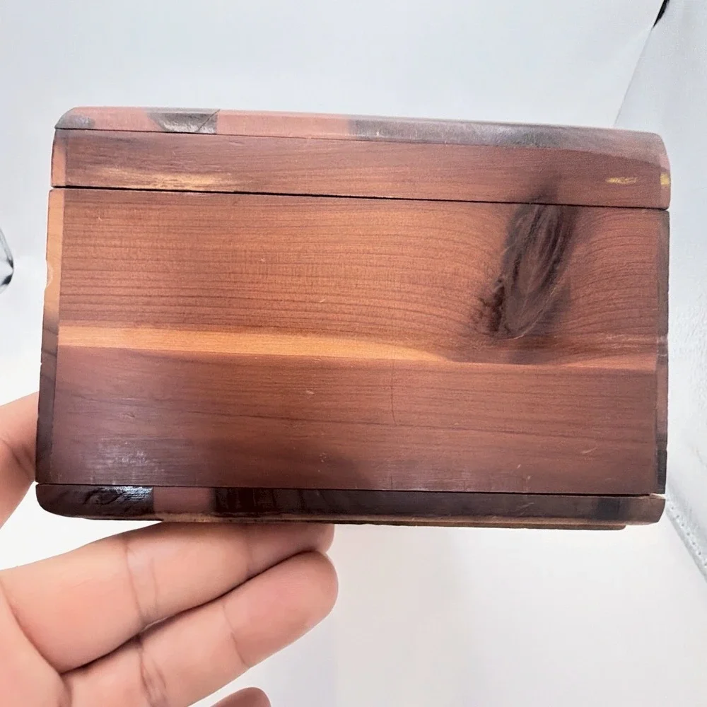 Cedar Chest Lane Cedar Wood Trinket Box Miniature Chest Hinged Lid PHX AZ
